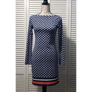 Michael Kors‎ Sailors long Sleeve Dress Women's XXS Prussian Clementine Floral